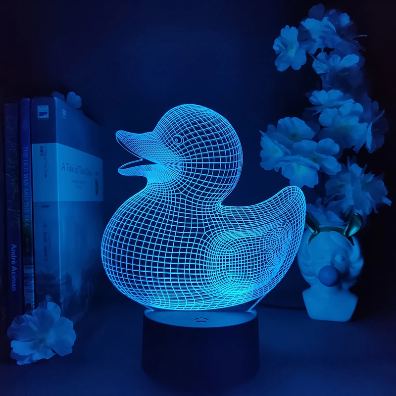 Adorable 3D Duck Nightlight - Cute Bedroom Decor & Gift for Kids