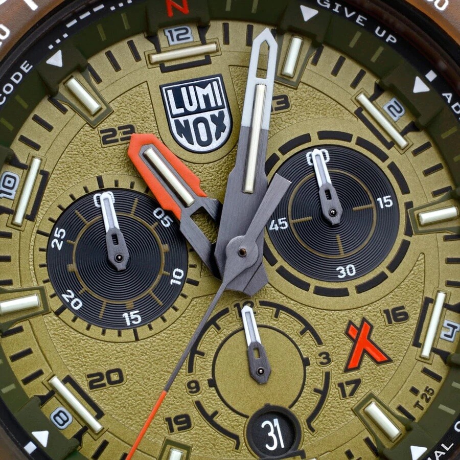 Pre-owned Luminox Bear Grylls Xb.3757.eco Survival Master X Tide 45mm Quartz Men's Watch