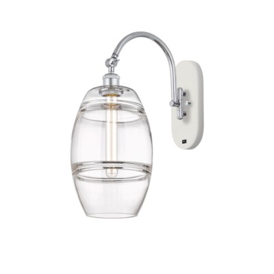 Innovations 518-1W Vaz 1Lt 8'' Sconce, Swivel Arm, WCH/CL - 518-1W-WPC-G557-8CL