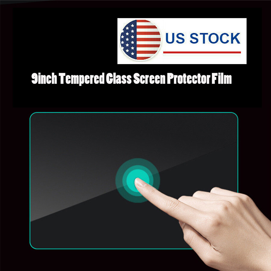 US Tempered Glass Screen Protector Film Stickers For 9 inch LCD Car Stereo Radio