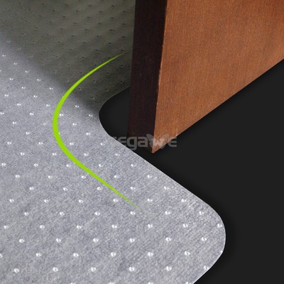 48" x 36" Home Office Chair Mat  PVC Floor Studded Back with Lip For Pile Carpet