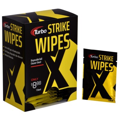 Turbo Strike Wipes Bowling Ball Cleaning Wipes 25 Count Box