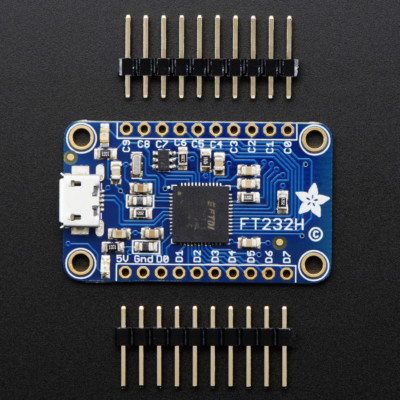 Adafruit FTDI FT232H Breakout, USB to GPIO, SPI, I2C, UART, JTAG, Serial, 2264