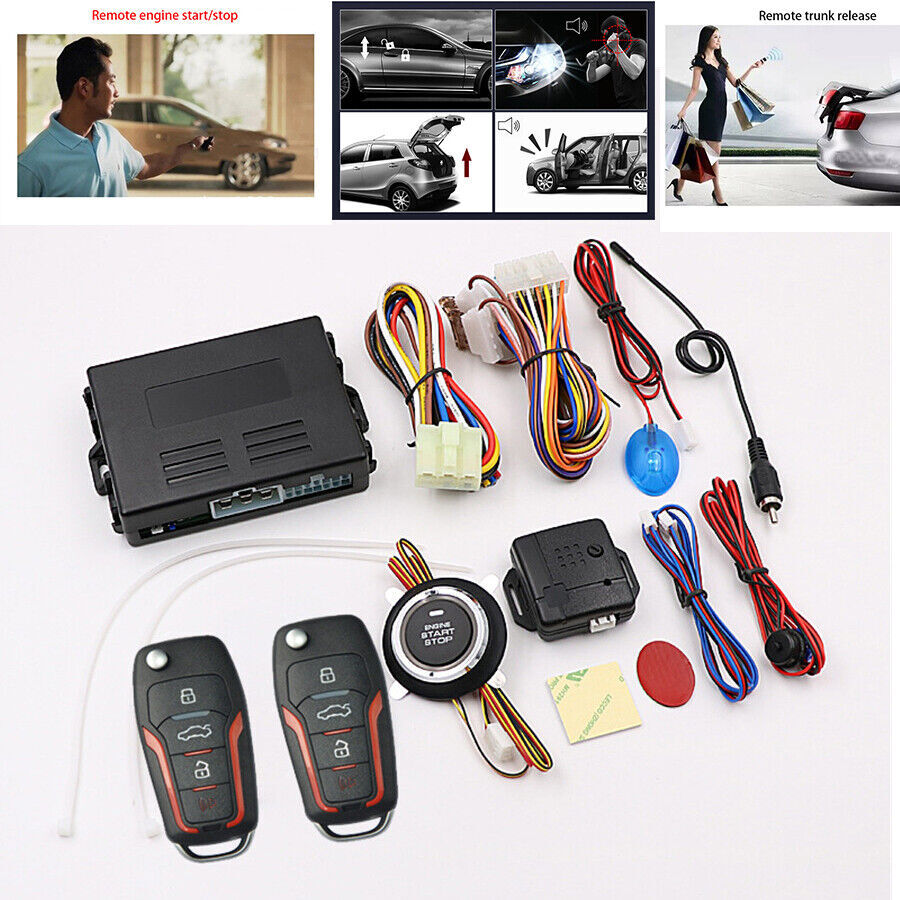 Car Engine Start Ignition Starter Push Button Audible Alarm 