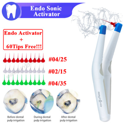 Endo Sonic Activator Dental Root Canal Irrigator Ultrasonic Wireless 60Tips Free