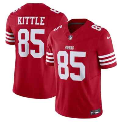 Men's San Francisco 49ers #85 George Kittle NFL Scarlet Vapor F.U.S.E. Jersey