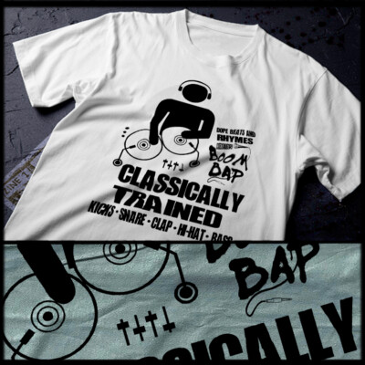 Hip Hop DJ T-Shirt Rap Music 90s MC Brooklyn Cypha Dope Beats and Rhymes Tee
