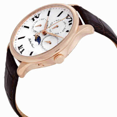 Pre-owned Mathey-tissot Edmond Moon Phase White Dial Men's Watch H1886rpi