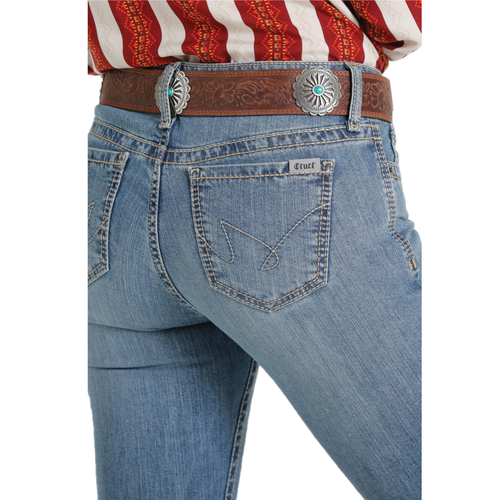 Cruel Girl&reg; Ladies Hannah Mid-Wash Flare Jeans CB19354071