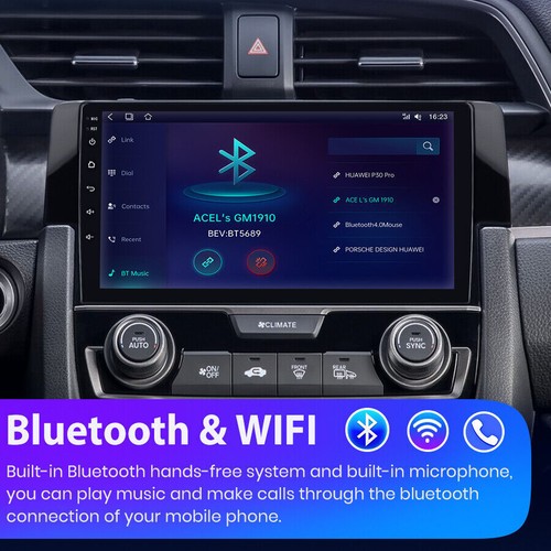 Android 13 Carplay Stereo For Honda Civic 2016 2017 2018 2019 2020 GPS Nav Radio