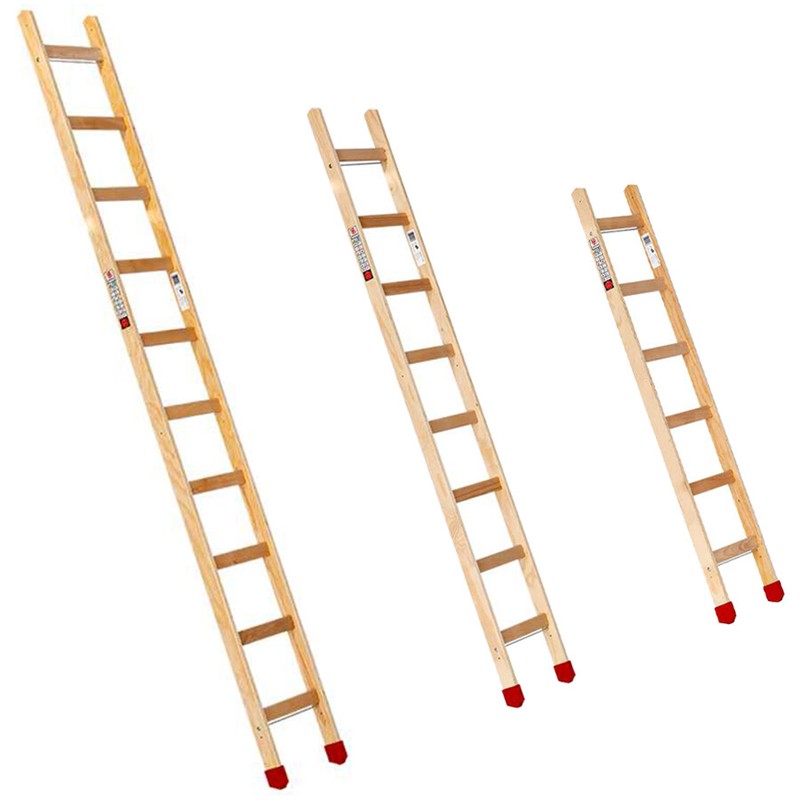 Euroline Holz Sprossenanlegeleiter Sprossenleiter Anlegeleiter Anstellleiter 