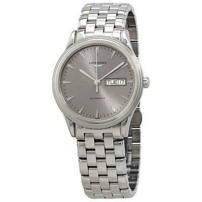 Флагманские мужские часы Longines с автоматическим серебряным циферблатом L48994726