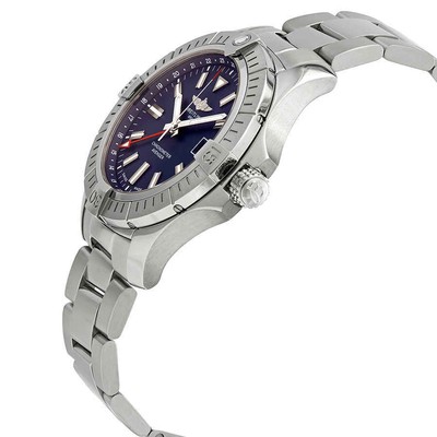 Pre-owned Breitling Avenger Gmt 45 Automatic Blue Dial Men's Watch A32395101c1a1