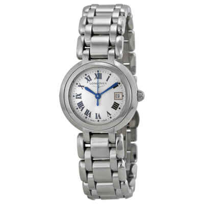 Pre-owned Longines Primaluna Silver Dial Stainless Steel Ladies Watch L81104716