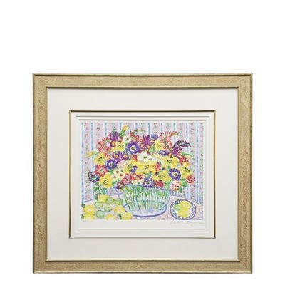 Leslie Sayour Silkscreen "Happy Lilies" Numbered Original
