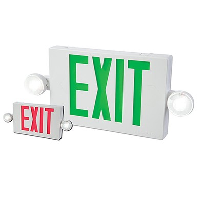 LED NIB Hubbell HCXURW-03L combination emergency lighting unit// exit sign
