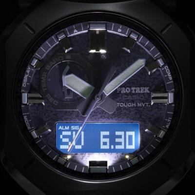 Pre-owned Casio Pro Trek Prw-6900yb-3jf Men Watch Cordura Band Radio Solar Analog Digital