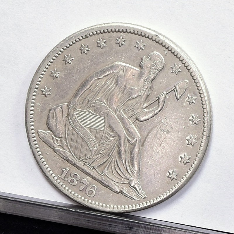 1876-CC Liberty Seated Half Dollar - XF Dtls, Cleaned w/