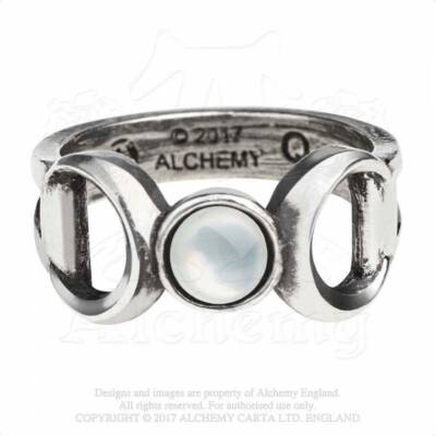 Alchemy Gothic Triple Goddess Ring   Local Stock   Gothic