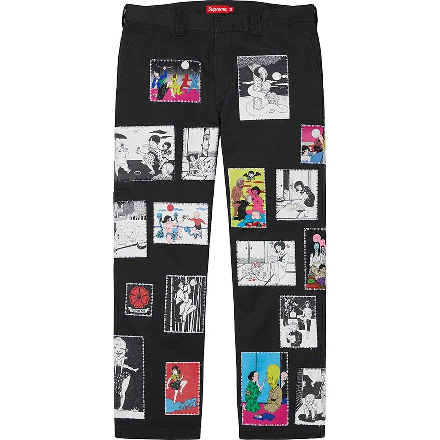 SUPREME Toshio Saeki Work Pant Black Size 34 | eBay