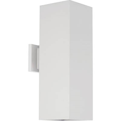 Progress 2 Light 6'' Outdoor LED Square Wall Lantern, White - P5644-30-30K