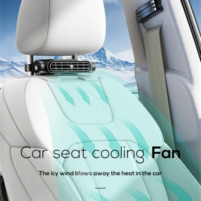 Mini Car mounted Seat Back Cooling Fan Portable 3 Speed Headrest Silent Cooler