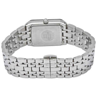 Pre-owned Bulova Quadra Diamond Black Dial Ladies Watch 96p202