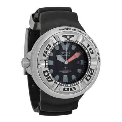 Pre-owned Citizen Professional Diver Lefty Black Dial Men's Watch Bj8050-08e