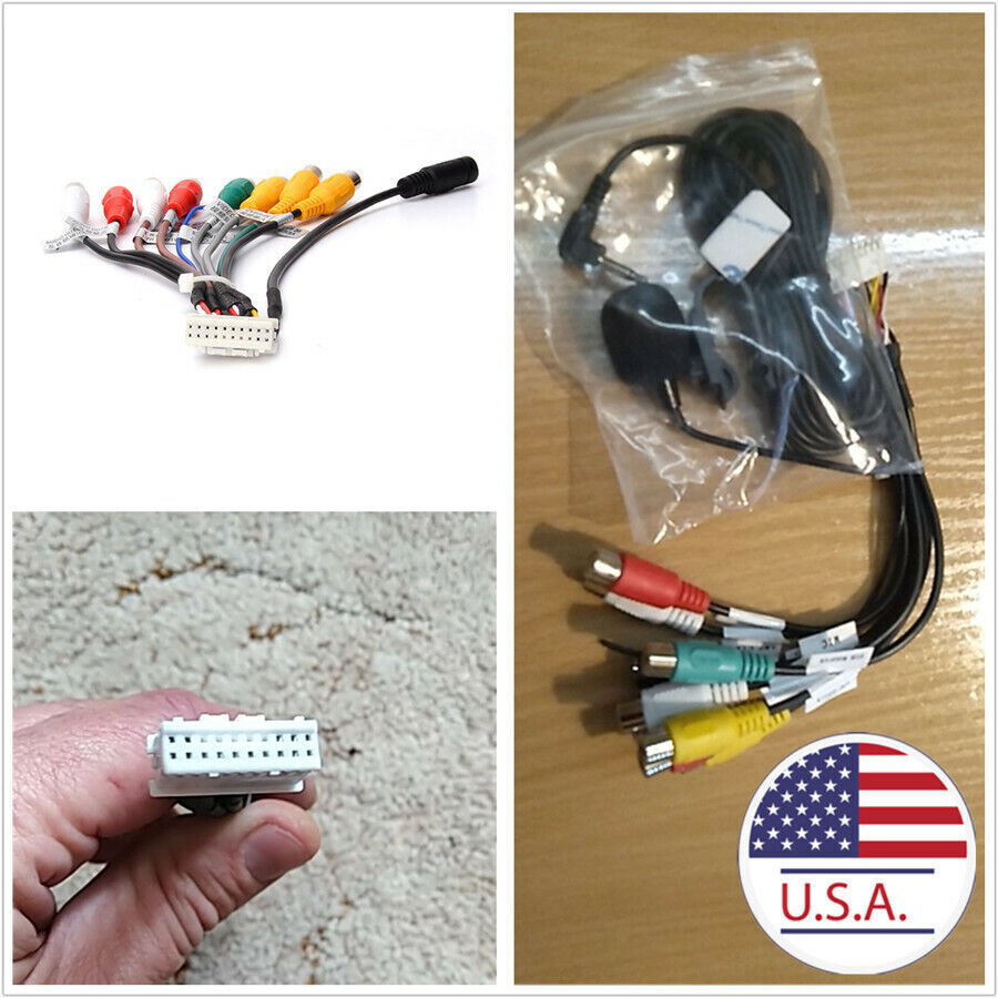 Rca Output Wire Aux-in Adapter Cable 20 Pin +mic Universal