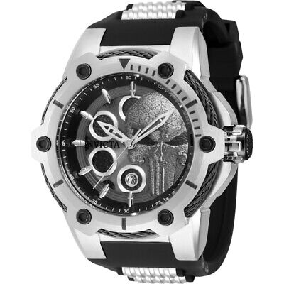 Кварцевые мужские часы Invicta Marvel Punisher с черным циферблатом 43829