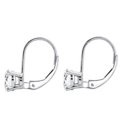 Pre-owned Maulijewels 0.75 Carat Natural White Diamond Dangle Style Earrings Made In 14k