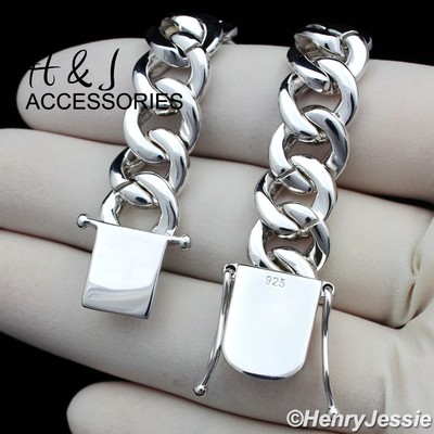 Pre-owned H&j Jewelry 20"men 925 Sterling Silver 12mm Icy Cz Miami Cuban Curb Link Chain Necklacesn21 In White/colorless