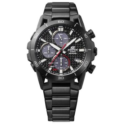 Pre-owned Casio Edifice Sospensione Efs-s640ydc-1ajf Men Watch Chronograph Solar Carbon