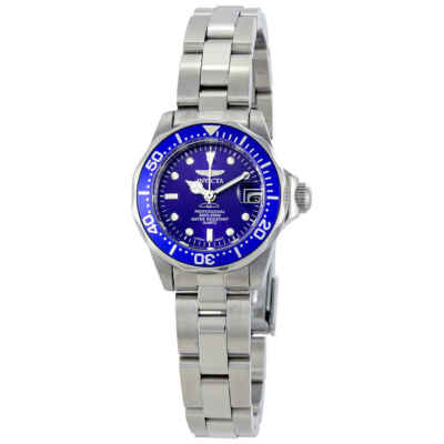 Invicta Mako Pro Diver Blue Dial Stainless Steel Ladies Watch 9177