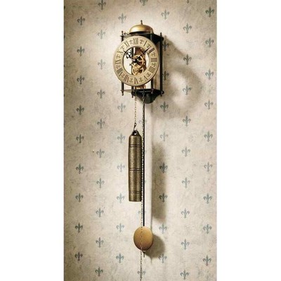 Steampunk Gravity Wall Clock Pendulum & Weight Hourly Bell C