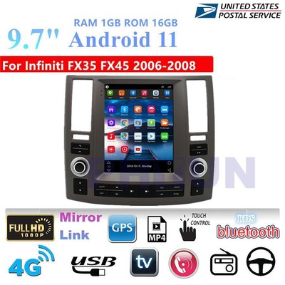9.7'' Vertical Android Car Stereo Radio GPS Navi For Infiniti FX35 FX45 06-08 US