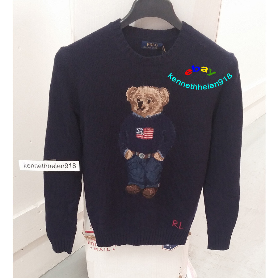 90s POLO BEAR HAND KNIT SWEATER 星条旗 Lサイズ il_1080xN.6366311942_6x87.jpg