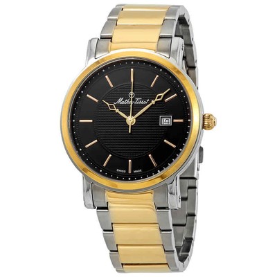 Мужские часы Mathey-Tissot City с металлическим черным циферблатом HB611251MBN