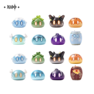 Genshin Impact Official Slime Blind Box Mini Figure PVC Toys Doll Storage Tank 