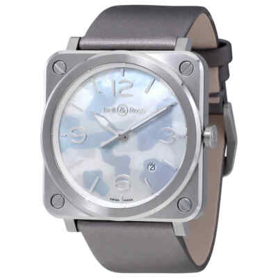 Женские часы Bell and Ross Aviation Grey с камуфляжным циферблатом и циферблатом BRS-CAMO-ST