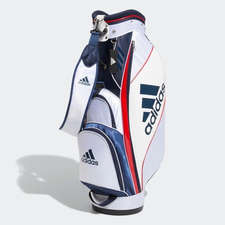adidas Golf MAST HUB Caddie Bag White/College Navy BG330