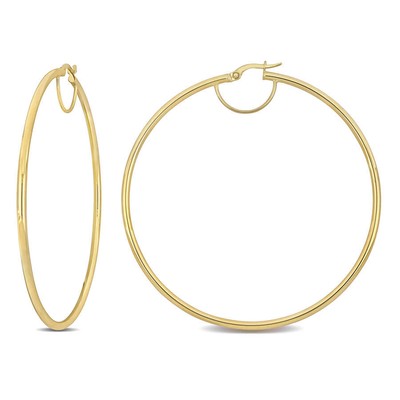 Pre-owned Amour 60mm Hoop Earrings In 14k Yellow Gold (2.5mm Wide)