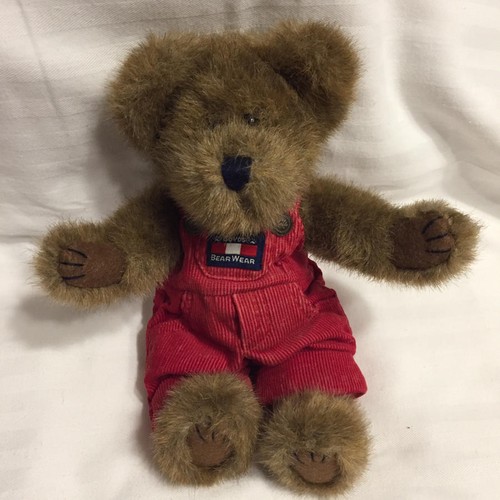 BOYDS BEAR Plush KYLE BERRIMAN #917401 Poseable Retired Red Overalls Excellent
