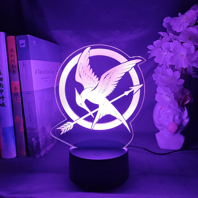 Mockingbird 3D Illusion Lamp Cool Xmas Gift for Gaming Kids Lovely 7 Color Chang