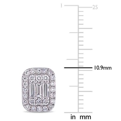 Pre-owned Amour 3/4 Ct Tw Diamond Stud Earrings In 14k White Gold, Mpn: Jms005176 In Check Description