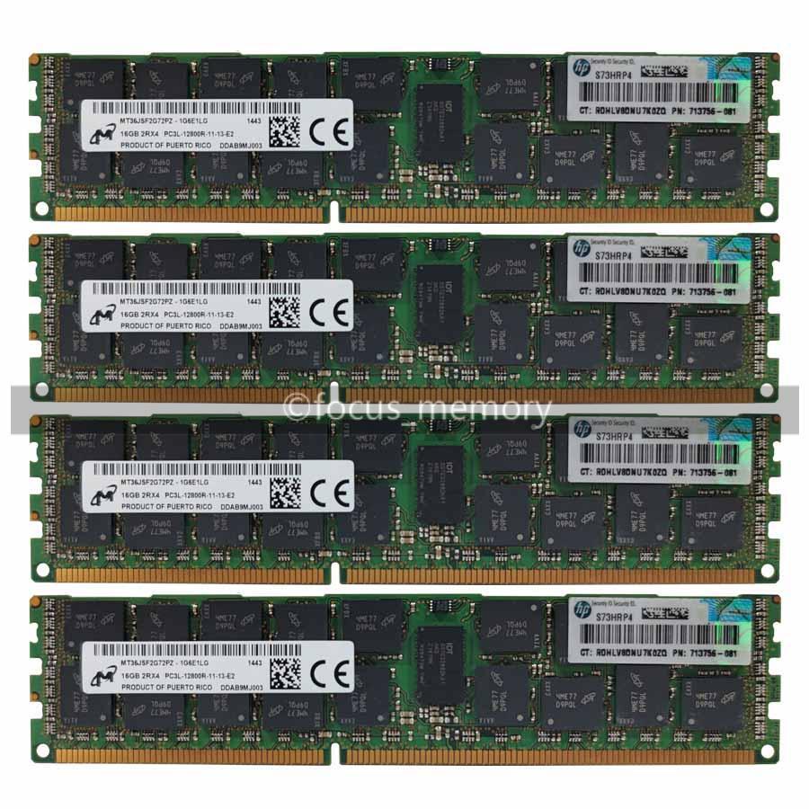 Micronメモリ ECC REG DDR3 PC3-12800R 16G×4枚 Micronメモリ ECC REG DDR3 PC3-12800R 16G×4枚 Micron 64G (4x16GB