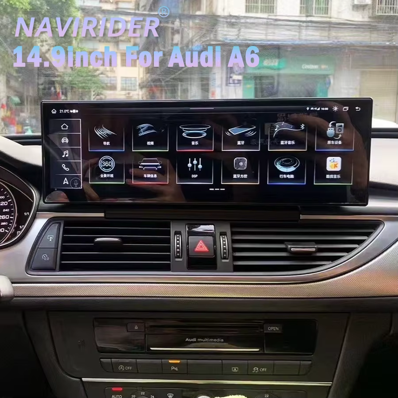 14.9inch Car Radio For AUDI A6 A7 2012-2018 Wireless CarPlay Android Auto Car Mu