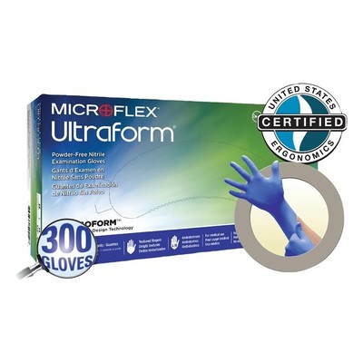 10 BOXES ANSELL MICROFLEX ULTRA FORM NITRILE GLOVES SMALL UF-524-S 300 COUNT BOX