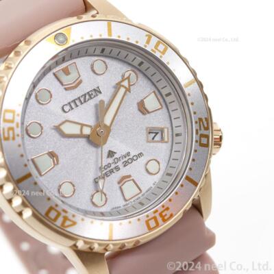 Pre-owned Citizen Promaster Eo2023-00a Women Watch Marine Eco-drive Solar Diver 200ｍ
