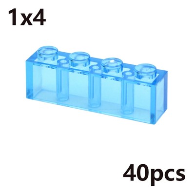 Transparent MOC 1x1 1x2 2x2 2x4 Dots clear Ceramic Building Blocks Bricks Toy
